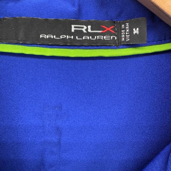 RLX Polo Shirt Mens Medium Blue Pink Green Yellow Golf Bird Logo Ralph Lauren - Picture 2 of 10